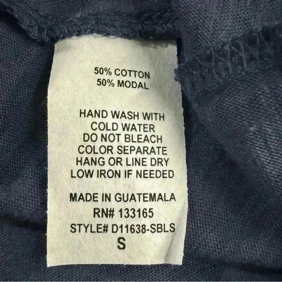 NWT Altar’d State Size S Long Sleeve Ruffle Trim Blue Cotton Tunic Brand New - Picture 10 of 11